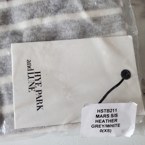 HYE PARK and LUNE Supersoft Gray & White  T-Shirt - Picture 9 of 12